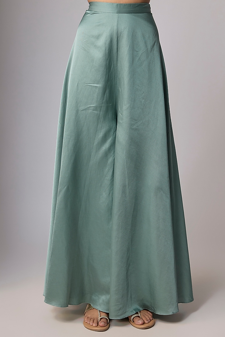 Aqua Silk Kurta Set by Prisho at Pernia's Pop Up Shop