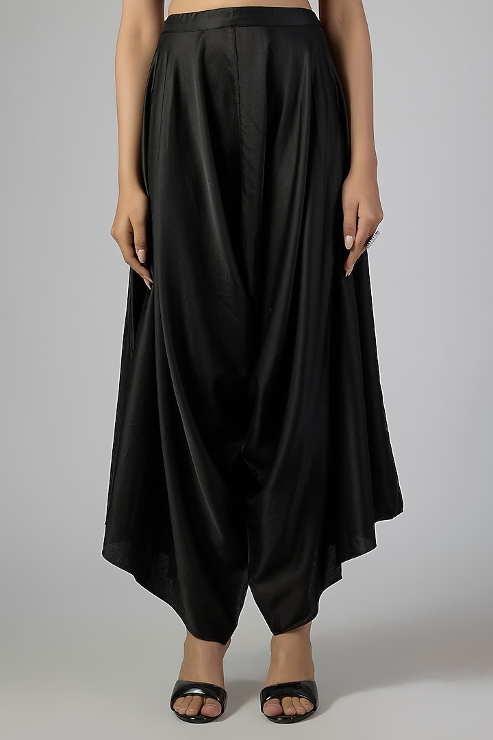 Black Organza Kaftan Set by Prisho at Pernia's Pop Up Shop