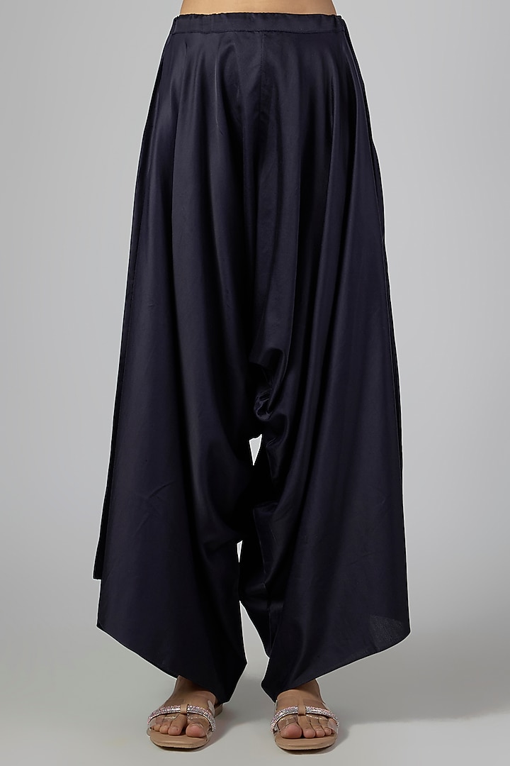 Royal Blue Organza Dori Work Kaftan Set by Prisho at Pernia's Pop Up Shop