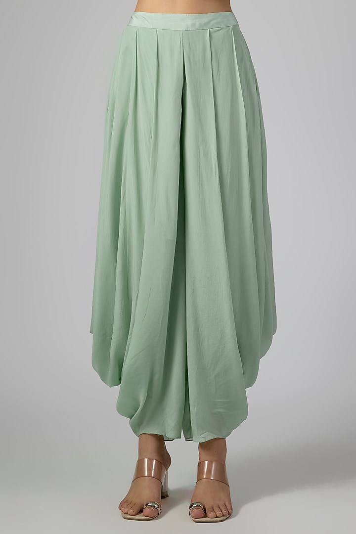 Aqua Silk Pita Work Kaftan Set by Prisho at Pernia's Pop Up Shop