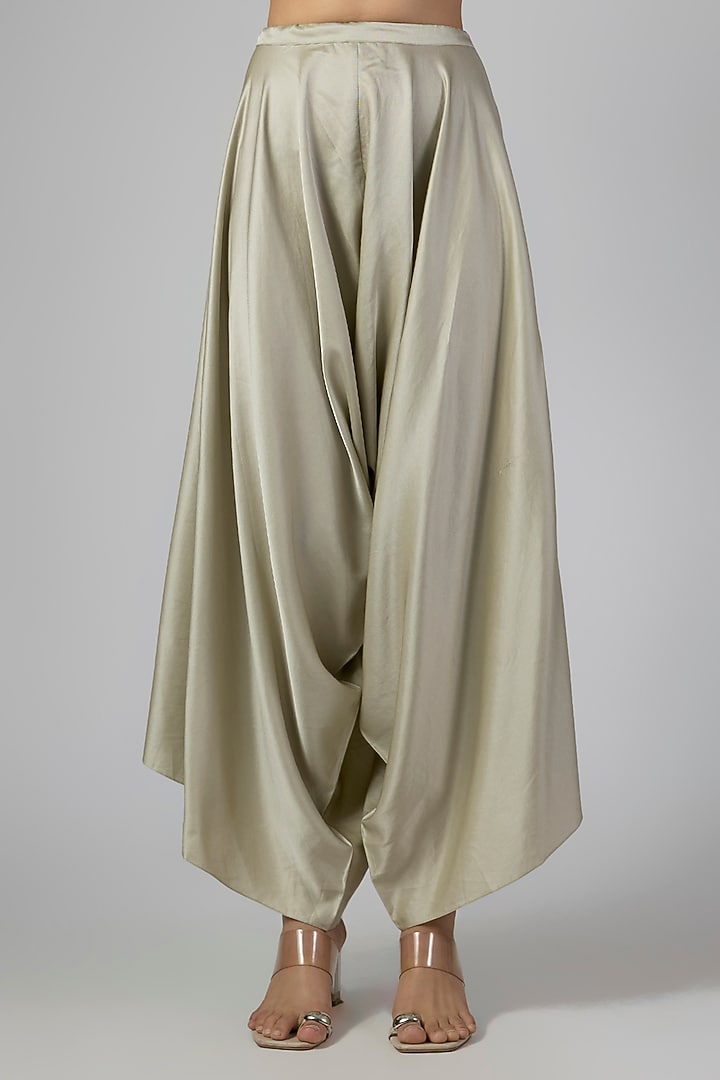 Dark Purple Crushed Silk Resham Work Kaftan Set by Prisho at Pernia's Pop Up Shop
