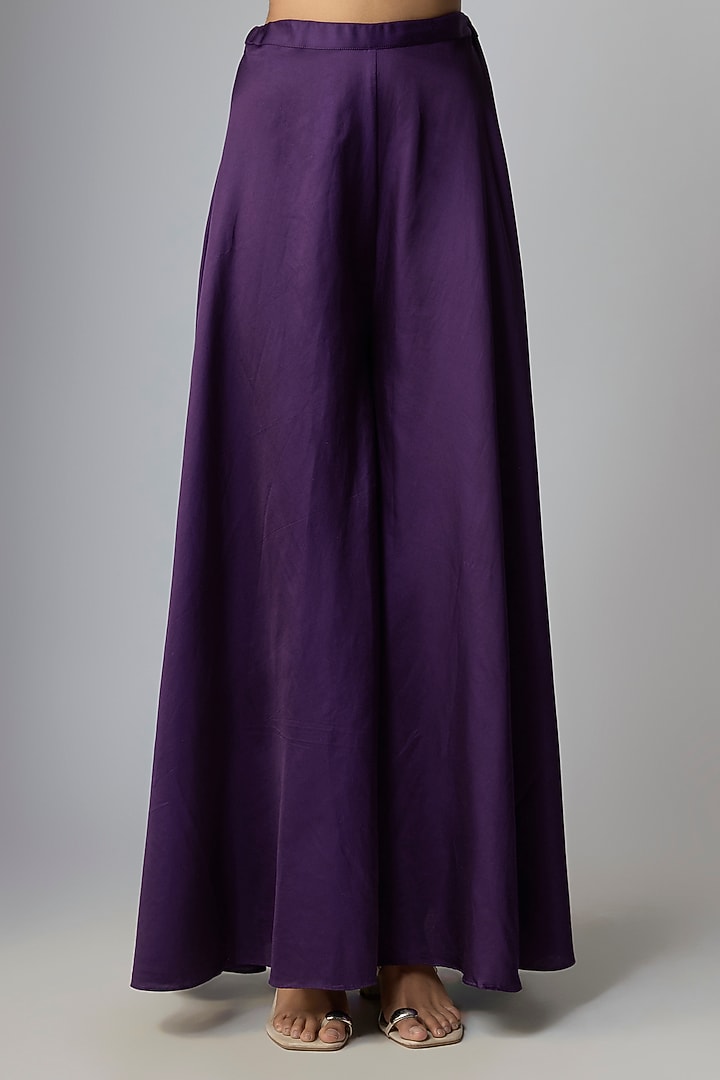 Dark Purple Organza Cape Set by Prisho at Pernia's Pop Up Shop
