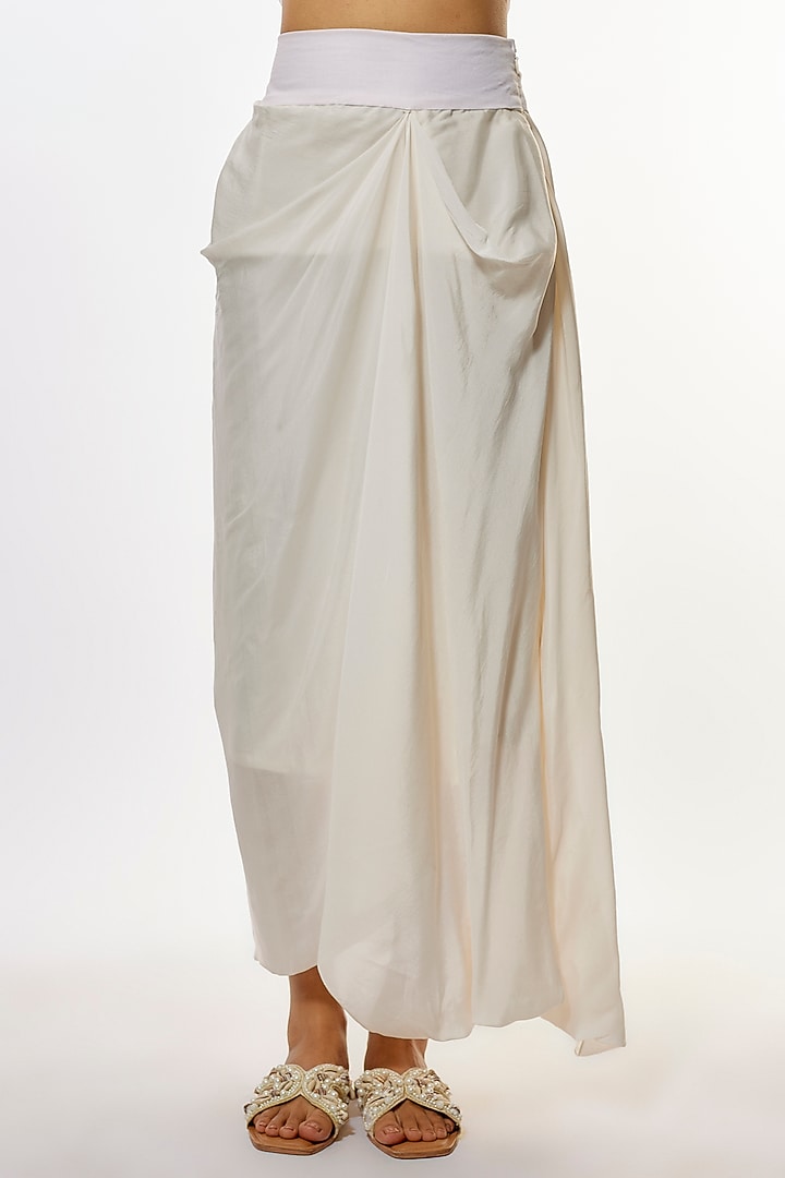Ivory Organza Resham Work Kaftan Set by Prisho at Pernia's Pop Up Shop