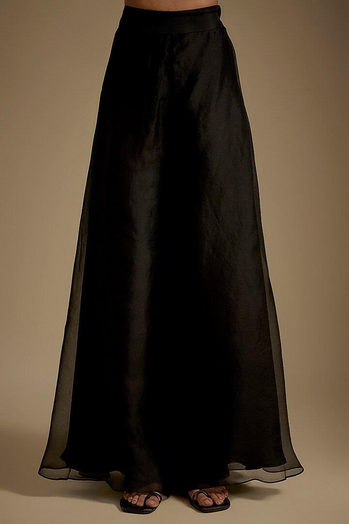 Black Organza Wedding Sharara Set by Prisho at Pernia's Pop Up Shop