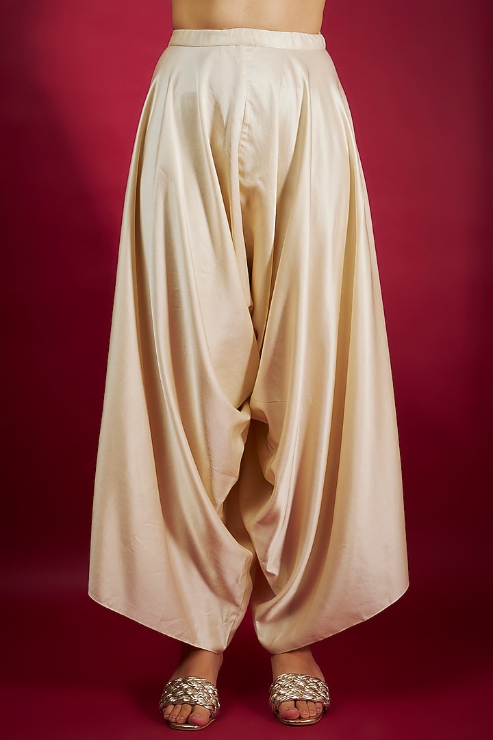 Ivory Organza Resham Work Cape Set by Prisho at Pernia's Pop Up Shop