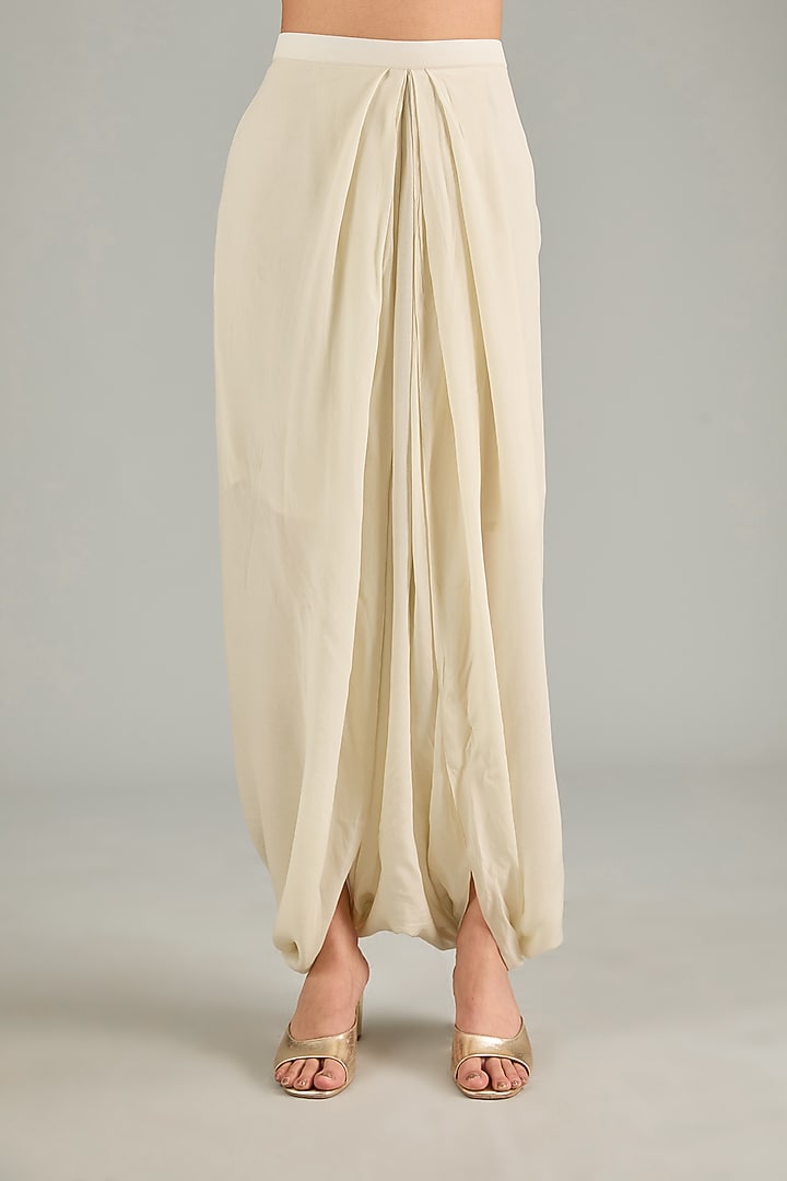 Ivory Silk Dori Work Kaftan Set by Prisho at Pernia's Pop Up Shop
