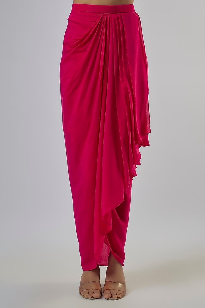 Rani Pink Silk Dori Work Kaftan Set by Prisho at Pernia's Pop Up Shop
