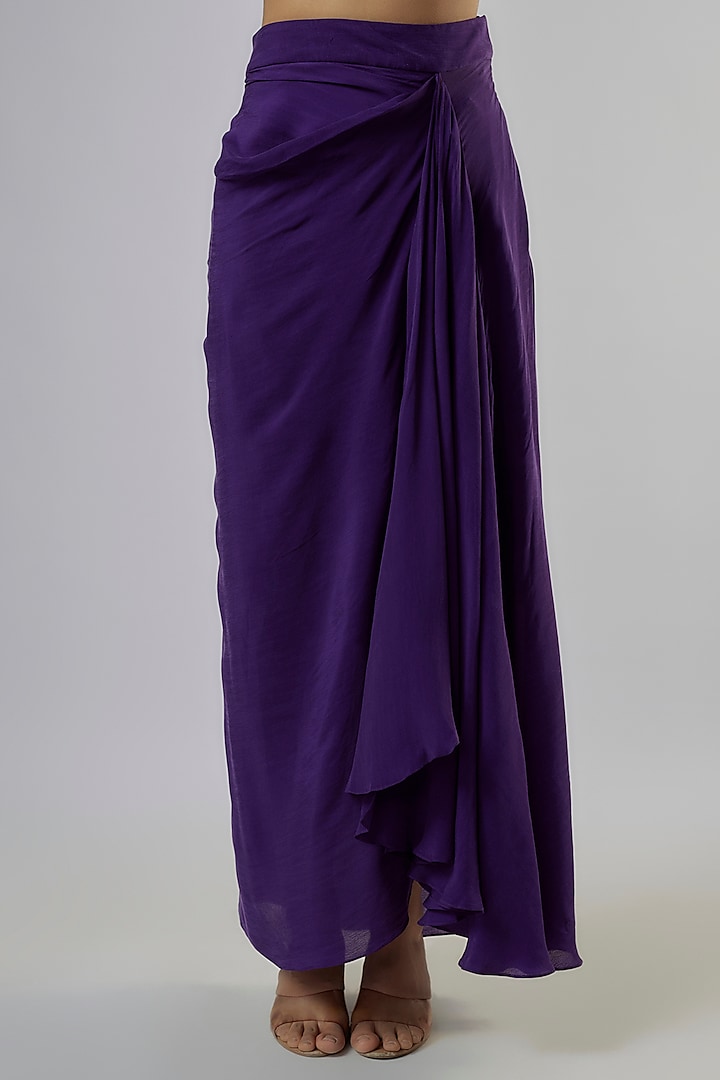 Purple Silk Dori Work Kaftan Set by Prisho at Pernia's Pop Up Shop