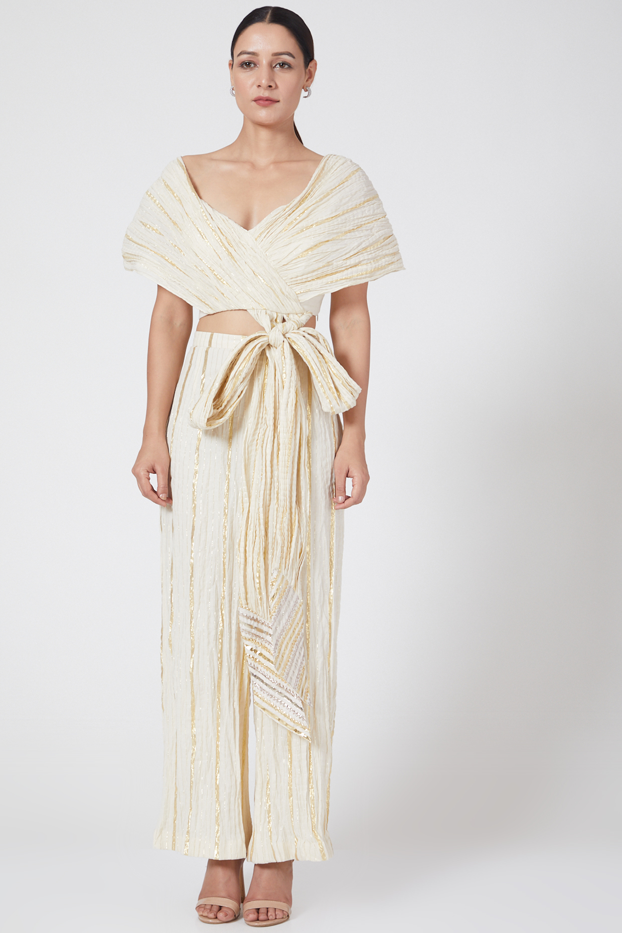 Off White Pant Set by Priyanka Singh at Pernia's Pop Up Shop