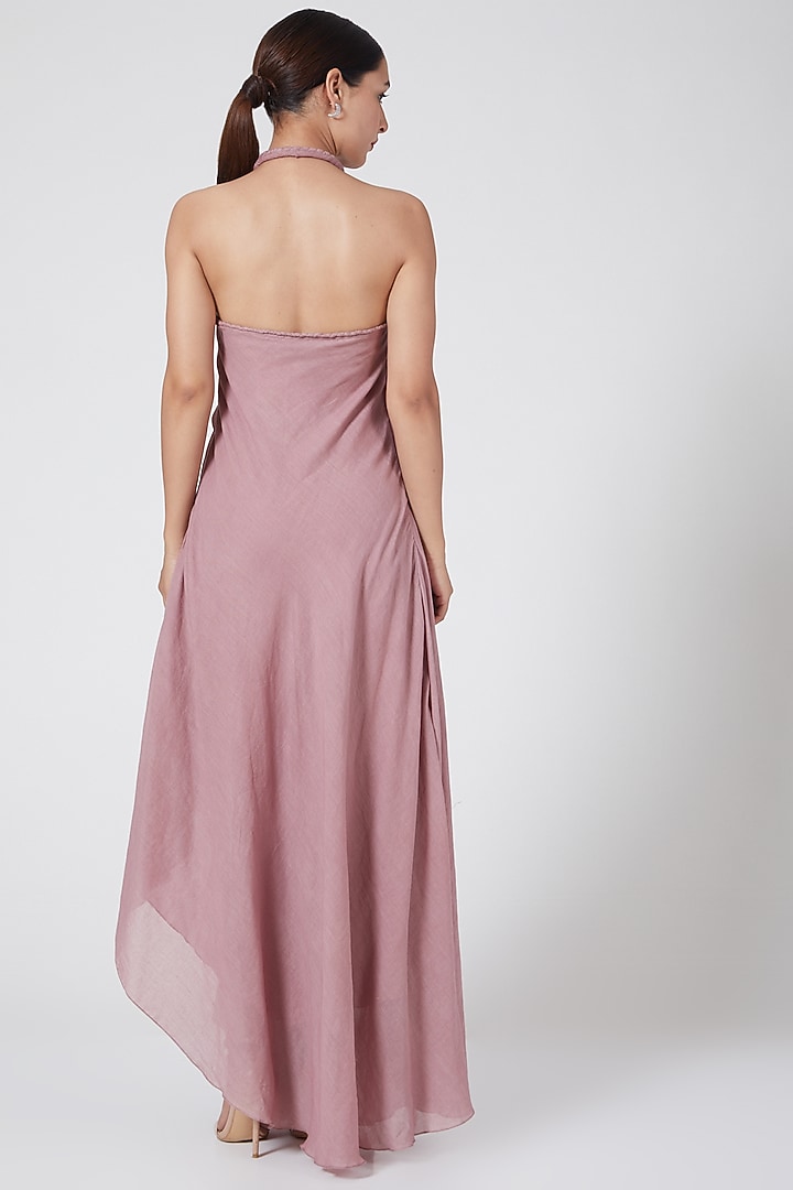 Mauve Cotton Drape by Priyanka Singh at Pernia's Pop Up Shop