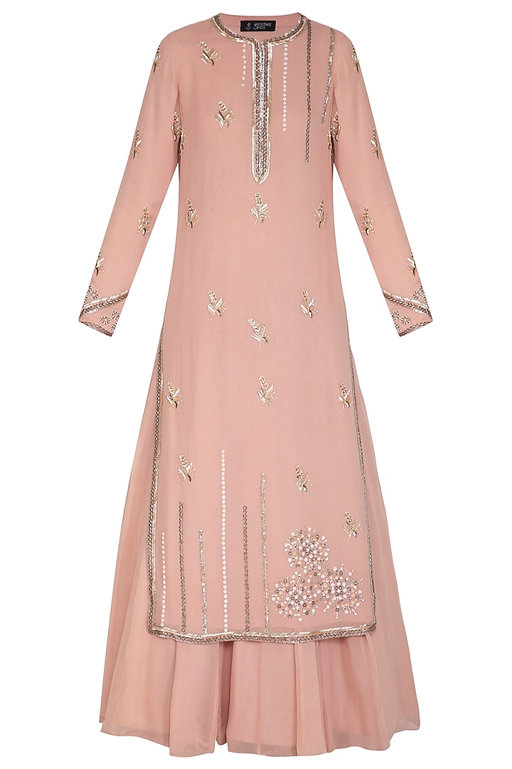 Blush Pink Embroidered Wedding Lehenga Set by Priyanka Singh at Pernia's Pop Up Shop