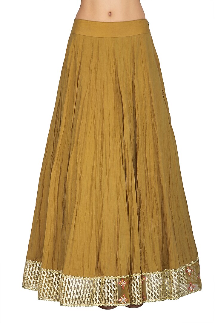 Mustard Yellow Embellished Wedding Anarkali Set by Priyanka Singh at Pernia's Pop Up Shop