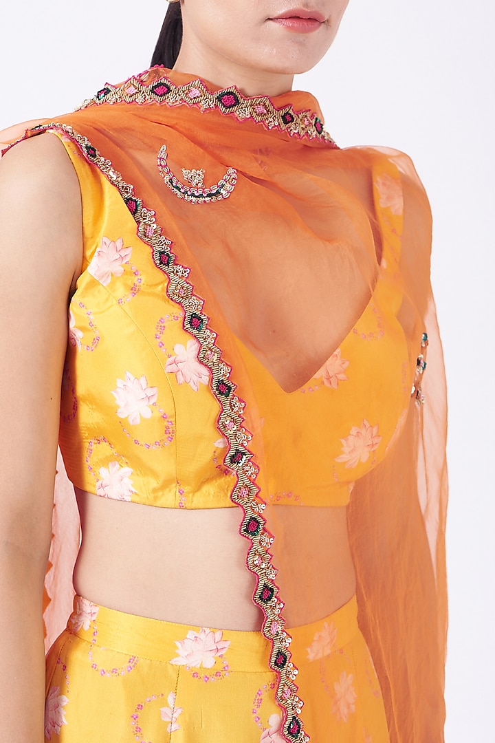 Citrus Yellow Embroidered Gharara Set by Priyanka Singh at Pernia's Pop Up Shop