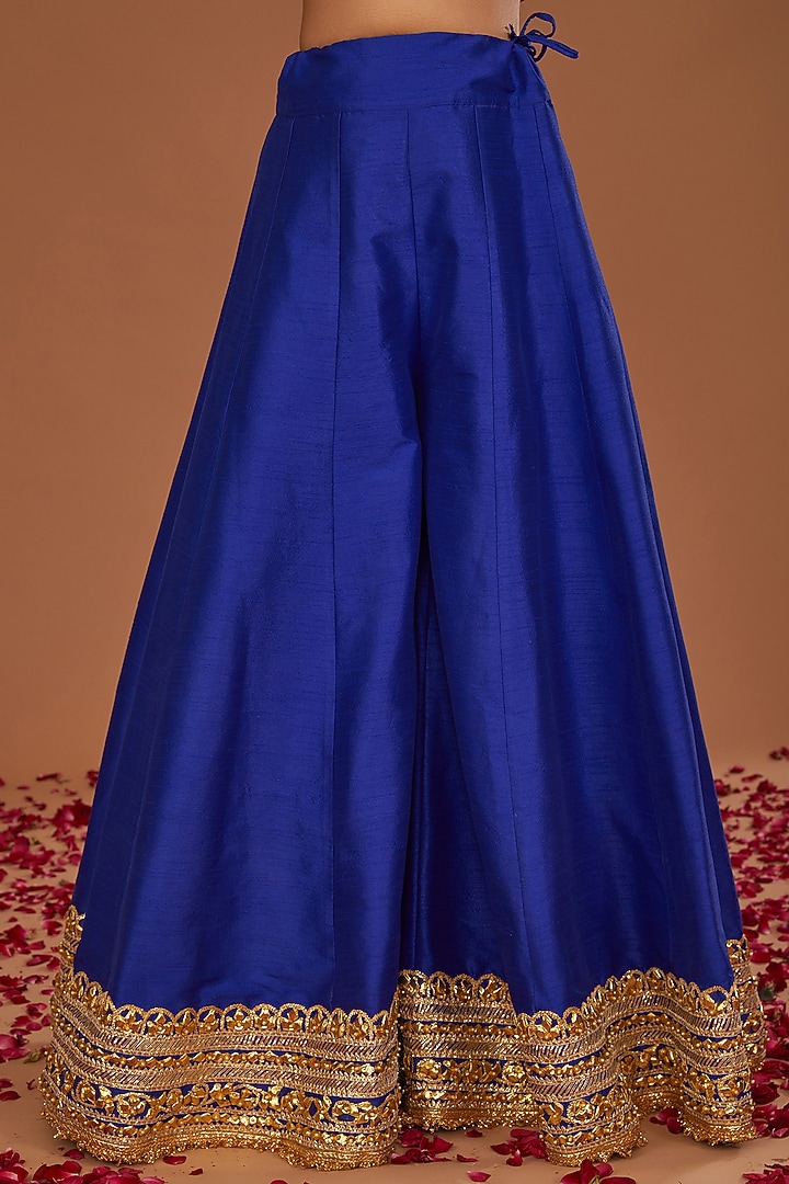 Fuchsia Dupion Gota Work Kurta Set by Preeti S Kapoor at Pernia's Pop Up Shop