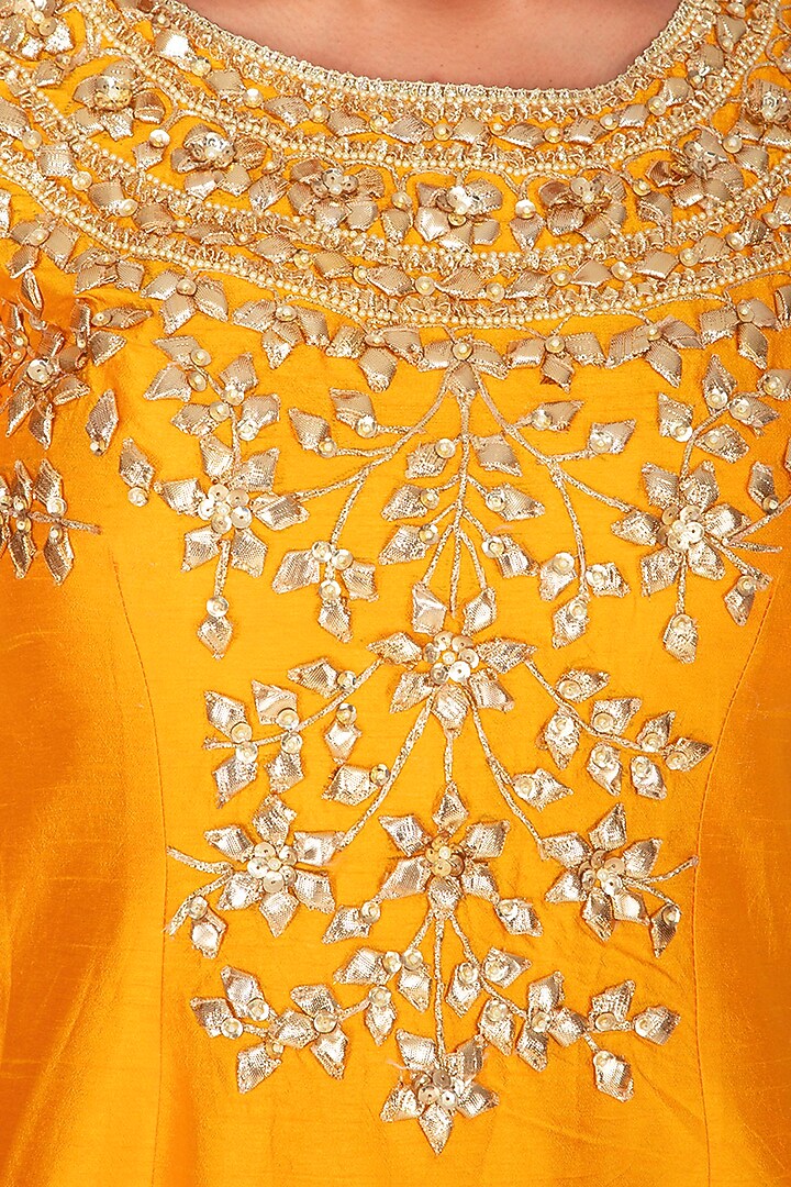 Mustard Embroidered Wedding Sharara Set by Preeti S Kapoor at Pernia's Pop Up Shop