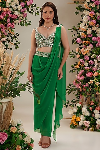 Shop Pearl Embellished Saree for Women Online from India's Luxury Designers  2024