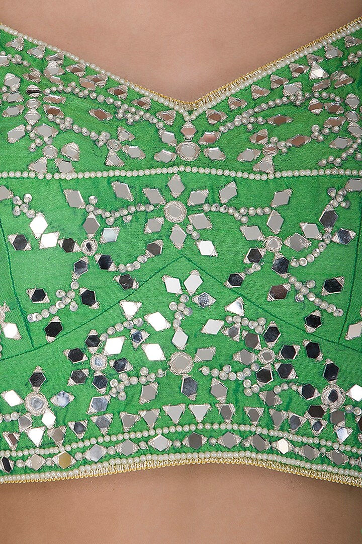 Green Embroidered Wedding Lehenga Set by Preeti S Kapoor at Pernia's Pop Up Shop