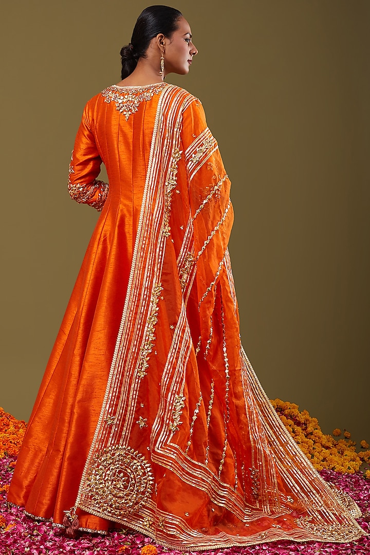 anarkali dress orange colour Pernia's Pop Up Shop