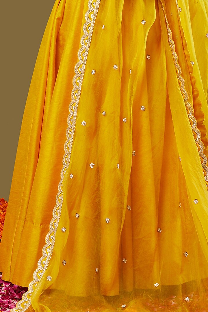 Bright Yellow Embroidered Wedding Anarkali Set by Preeti S Kapoor at Pernia's Pop Up Shop