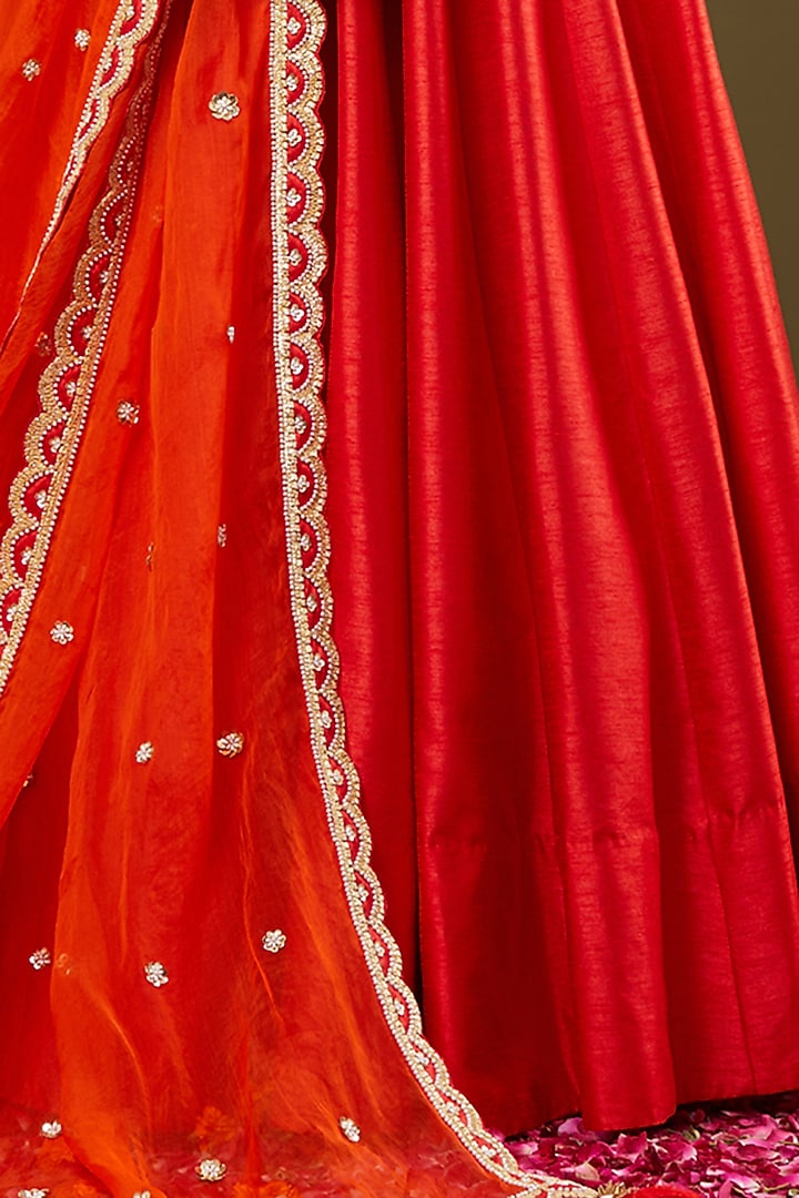 Red Embroidered Wedding Anarkali Set by Preeti S Kapoor at Pernia's Pop Up Shop