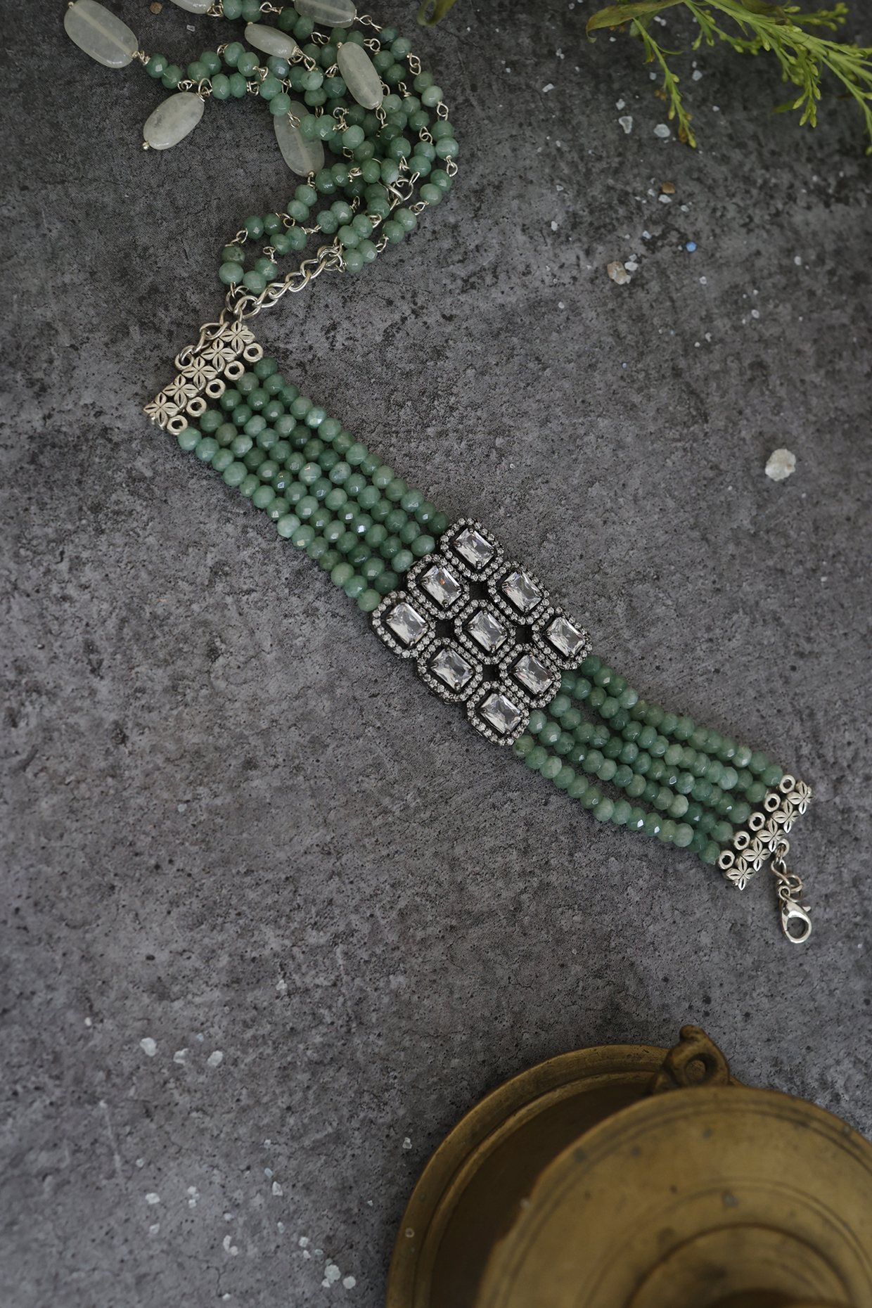 Gold Finish Faux Diamond Bracelet by Paisley Pop