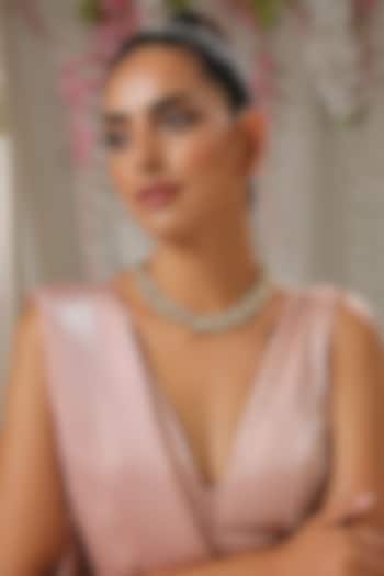 Gold Finish Floral Necklace Set by Paisley Pop at Pernia's Pop Up Shop