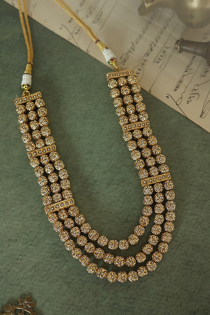 Gold Plated Jadau Necklace by Paisley Pop at Pernia's Pop Up Shop