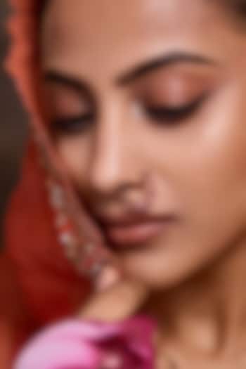 Gold Finish Pink Kundan Polki Nose Ring by Paisley Pop at Pernia's Pop Up Shop