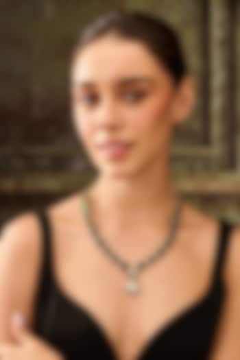 Gold Plated Kundan Polki & Green Jade Stone Pendant Necklace by Paisley Pop at Pernia's Pop Up Shop