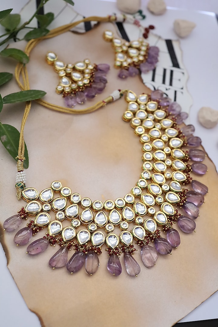 Light sales purple necklace