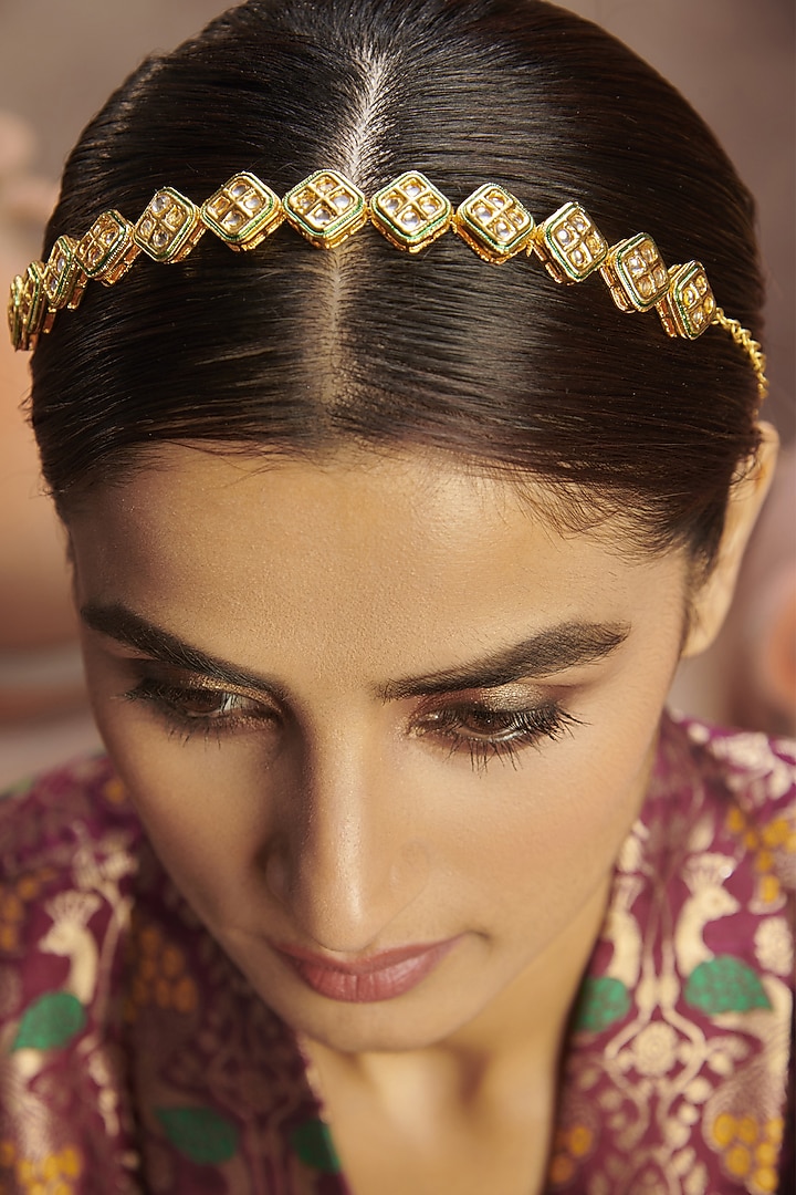Gold Finish Handcrafted Headband by Paisley Pop at Pernia's Pop Up Shop