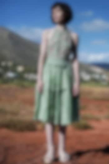 Mint Green Embroidered Summer Dress by Pinnacle By Shruti Sancheti at Pernia's Pop Up Shop