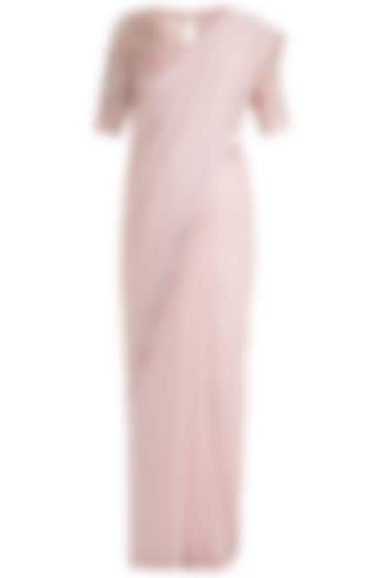 Apple Blossom Embroidered Wedding Saree Set by Pinnacle By Shruti Sancheti at Pernia's Pop Up Shop