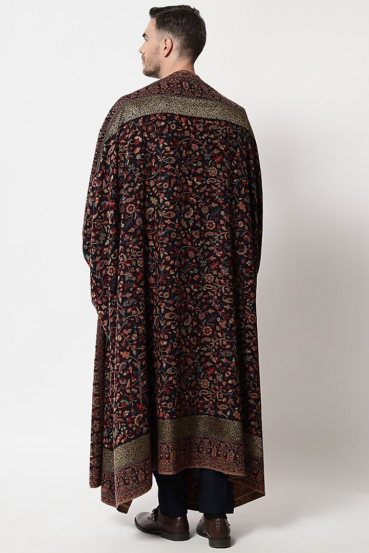 Black Wool Shawl by Pashtush at Pernia's Pop Up Shop