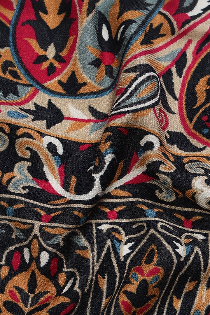 Multi-Colored Pure Wool Printed Shawl by Pashtush at Pernia's Pop Up Shop