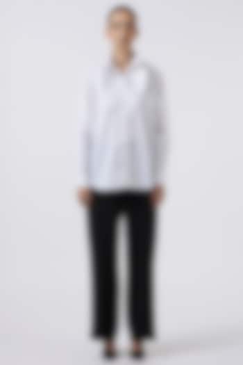 White Pima Cotton Shirt by Pallavi Swadi at Pernia's Pop Up Shop
