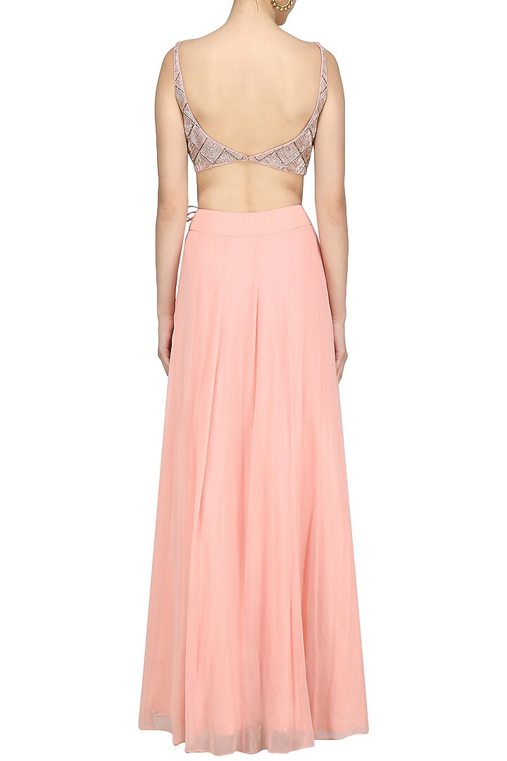 Pink cutdana embroidered lehenga set available only at Pernia's Pop Up Shop.