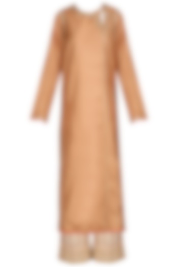 Dark bronze embroidered kurta set available only at Pernia's Pop Up Shop.