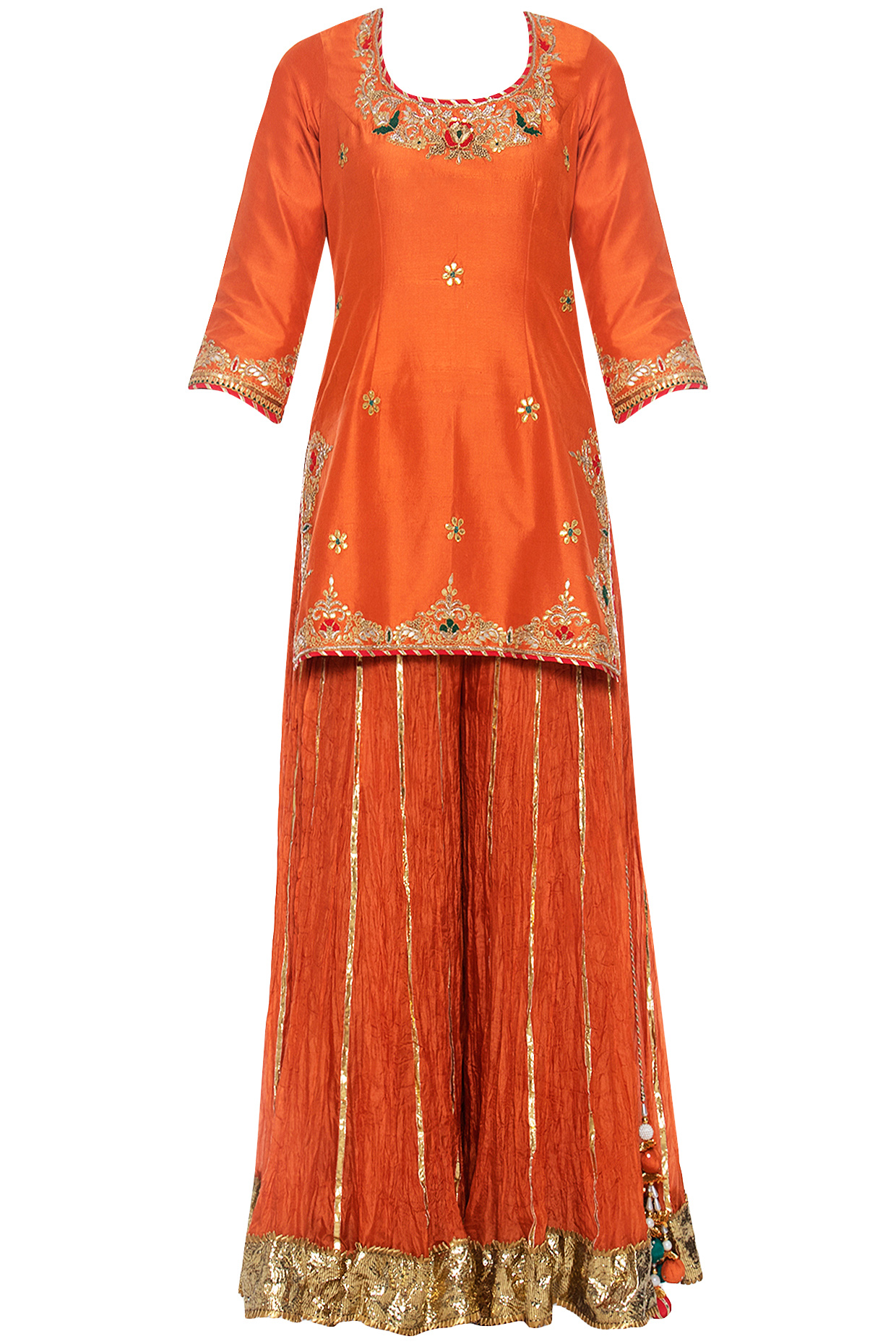 Rust sharara set available only at Pernia's Pop Up Shop.