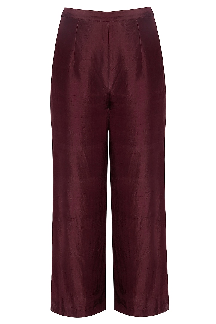 Maroon trench coat with pants available only at Pernia's Pop Up Shop.