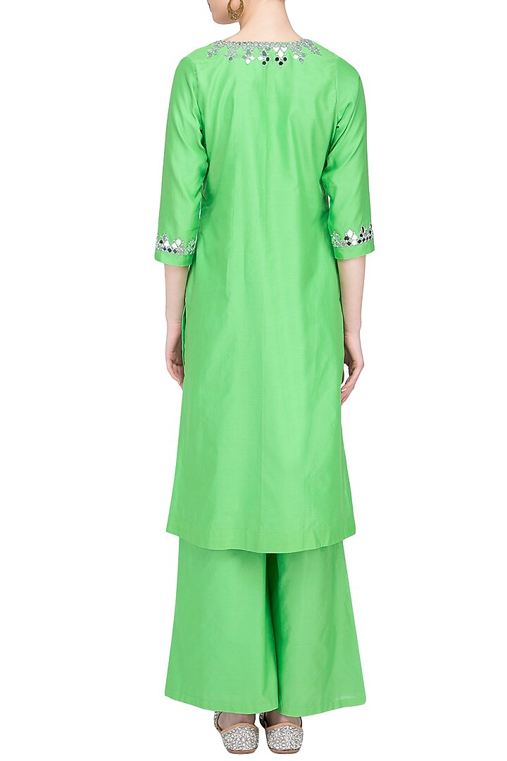 Pista Green Embroidered Kurta Set by Preeti S Kapoor at Pernia's Pop Up Shop