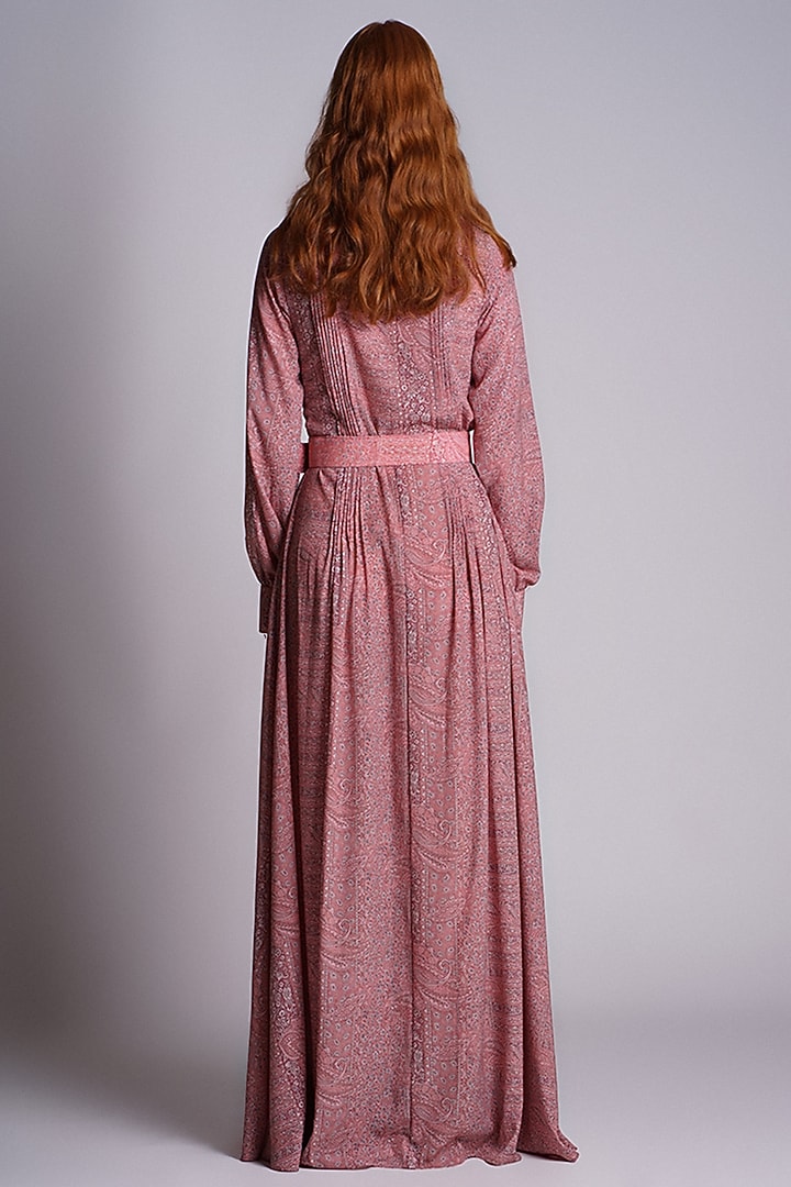Peach Printed Maxi Summer Dress by Pinnacle By Shruti Sancheti at Pernia's Pop Up Shop