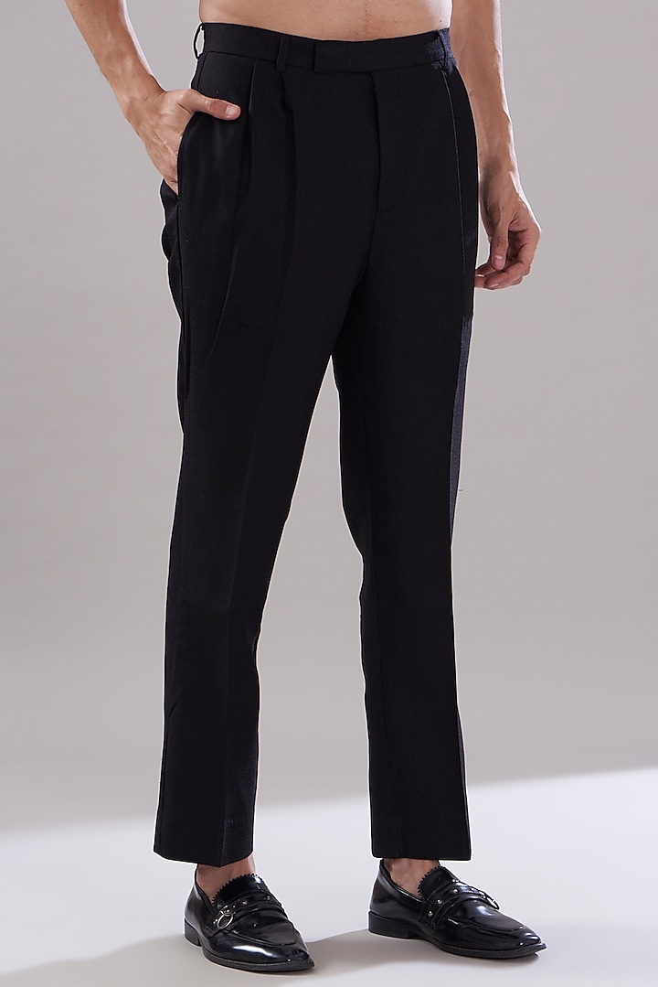 Black Jute Linen Co-Ord Set by PUNEET KAPOOR LABEL at Pernia's Pop Up Shop