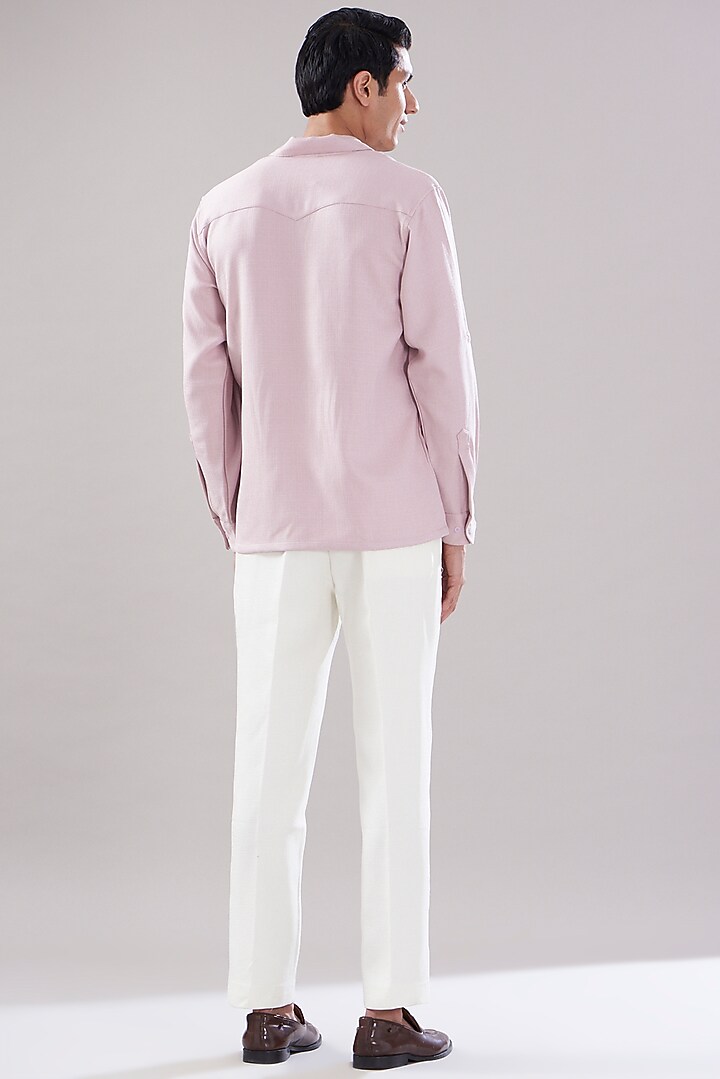 Pink Jute Linen Co-Ord Set by PUNEET KAPOOR LABEL at Pernia's Pop Up Shop