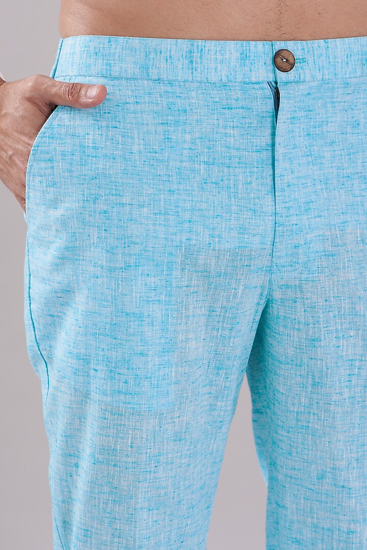 Blue Linen Co-Ord Set by PUNEET KAPOOR LABEL at Pernia's Pop Up Shop