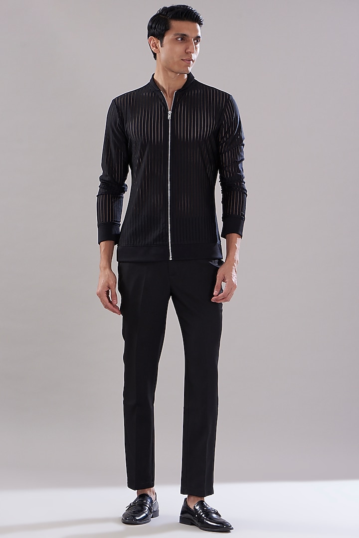 Black Knit Co-Ord Set by PUNEET KAPOOR LABEL at Pernia's Pop Up Shop