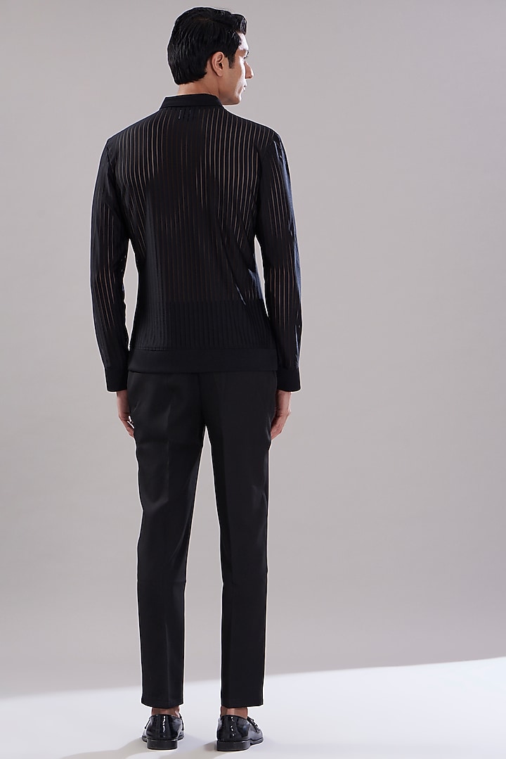 Black Knit Co-Ord Set by PUNEET KAPOOR LABEL at Pernia's Pop Up Shop