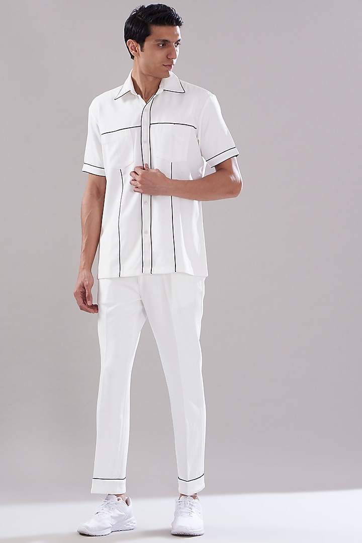 White Crepe Co-Ord Set by PUNEET KAPOOR LABEL at Pernia's Pop Up Shop