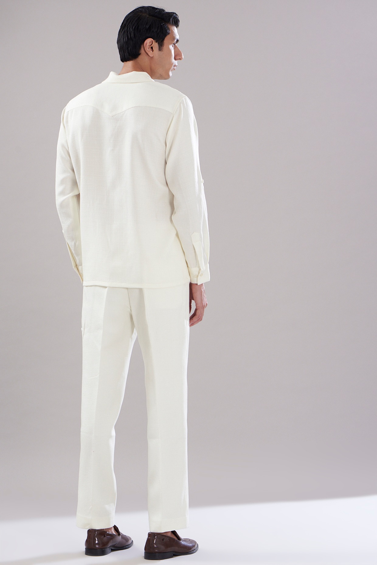 Buy White linen pants Designer Wear  Ensemble