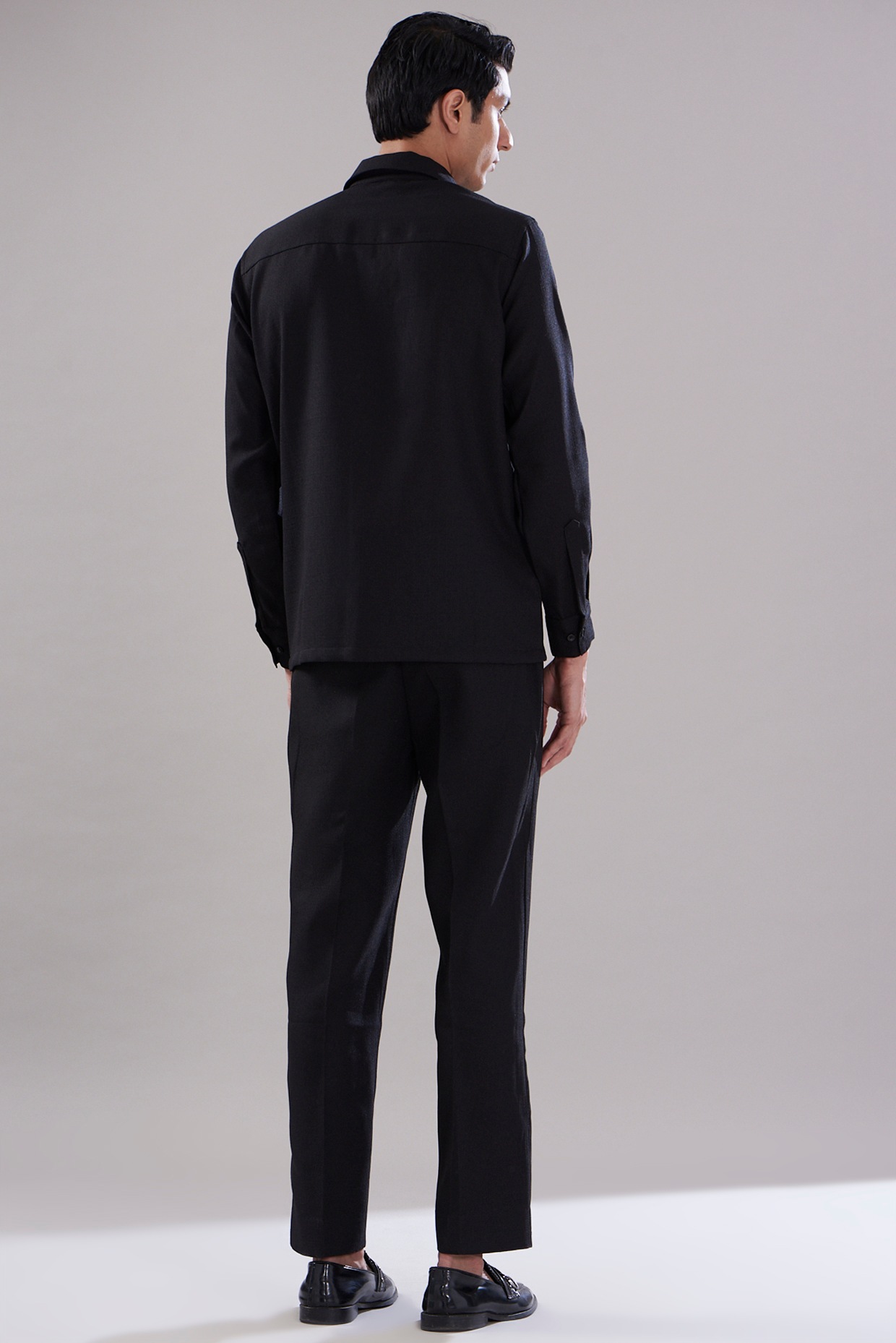 Black Jute Linen Pants by PUNEET KAPOOR LABEL at Pernia's Pop Up